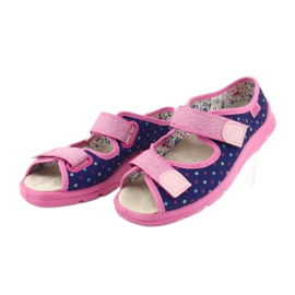 Chaussures pour enfants Befado 869Y137 bleu marin rose multicolore 3