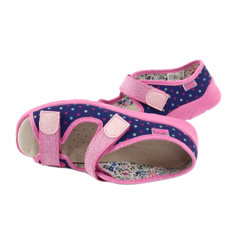 Chaussures pour enfants Befado 869Y137 bleu marine rose multicolore 5