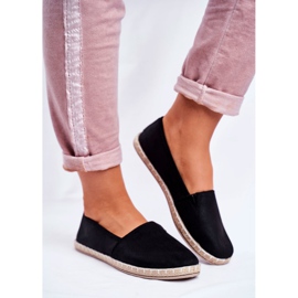 NEWS Espadrilles à enfiler noires pour femmes le noir 2