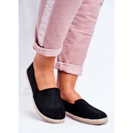 NEWS Espadrilles à enfiler noires pour femmes le noir 1