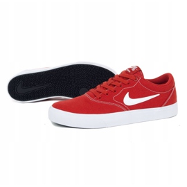 Chaussures Nike Sb Charge Cnvs M CD6279-601 blanche rouge 1