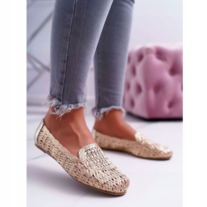 Ballerines Femme Lu Boo Tressé Doré 4Ever 1