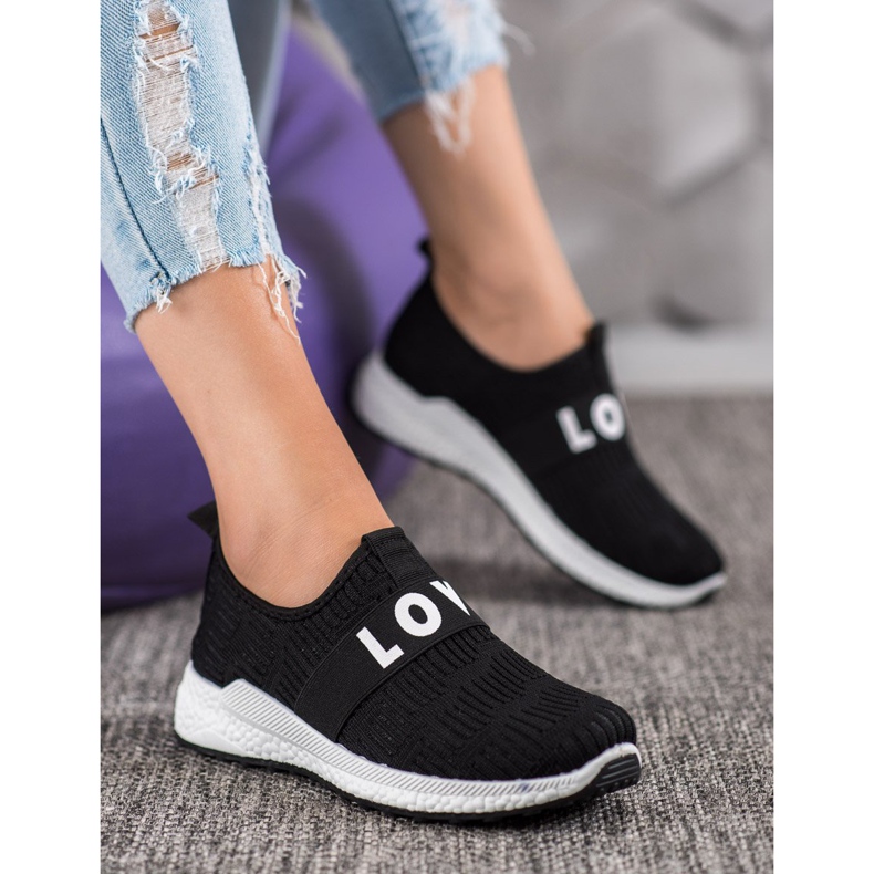 SHELOVET Chaussures à enfiler Love noir 1