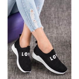 SHELOVET Chaussures à enfiler Love noir 2