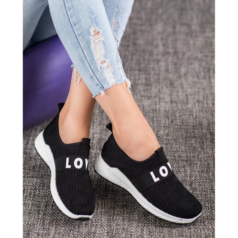 SHELOVET Chaussures à enfiler Love noir 2