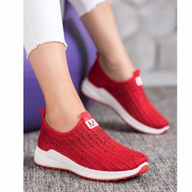 SHELOVET Chaussures rouges avec cristaux 1