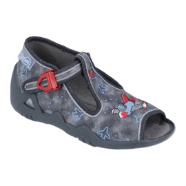 Chaussures enfant Befado 217P099 rouge bleu gris 1