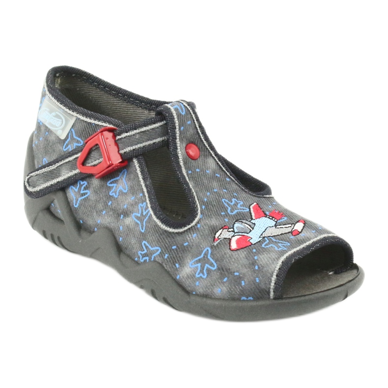 Chaussures enfant Befado 217P099 rouge bleu gris 2