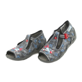 Chaussures enfant Befado 217P099 rouge bleu gris 4