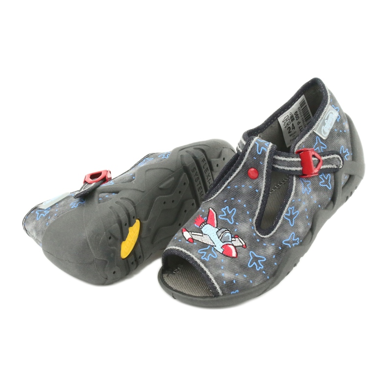 Chaussures enfant Befado 217P099 rouge bleu gris 5