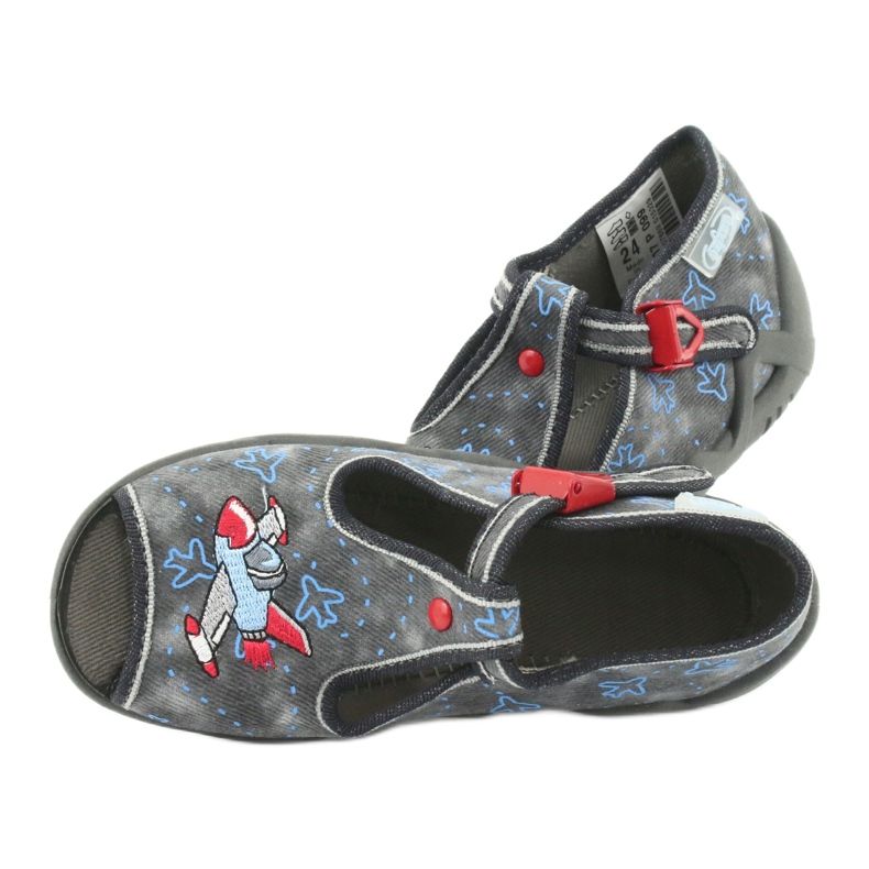 Chaussures enfant Befado 217P099 rouge bleu gris 6