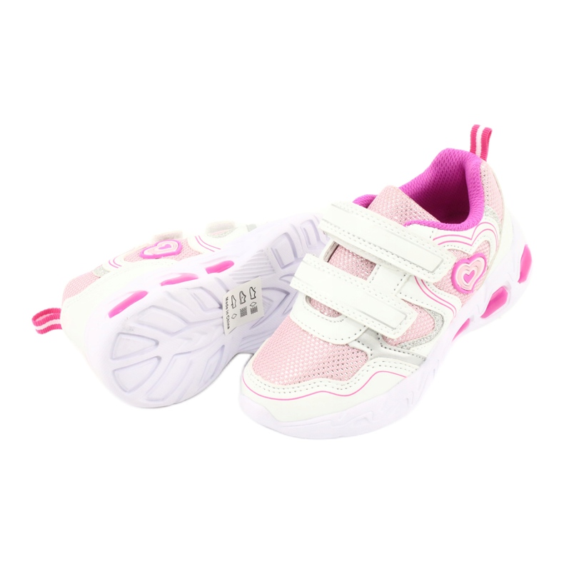Evento Chaussures de sport lumineuses NEWS 20DZ55-1778 blanc rose gris 4