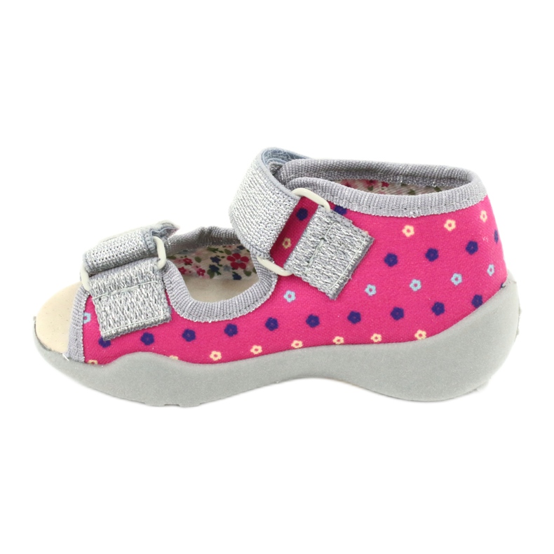 Chaussures enfant Befado jaune 342P008 rose gris 1