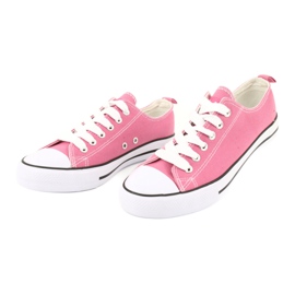 Baskets nouées chaussures femme American Club roses 2 Baskets nouées chaussures femme American Club roses 2