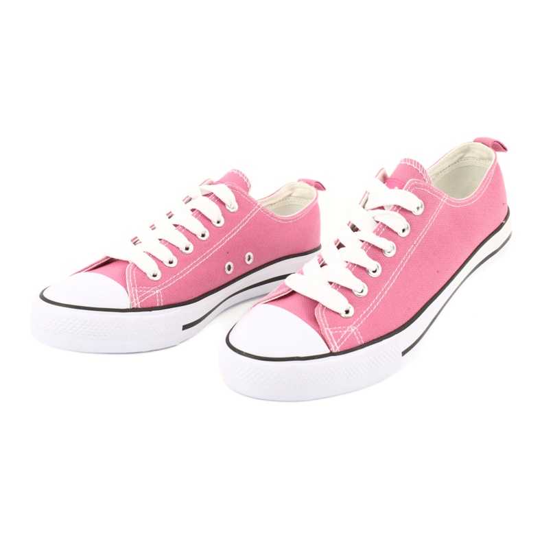 Baskets nouées chaussures femme American Club roses 2 Baskets nouées chaussures femme American Club roses 2