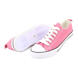 Baskets nouées chaussures femme American Club roses 3 Baskets nouées chaussures femme American Club roses 3