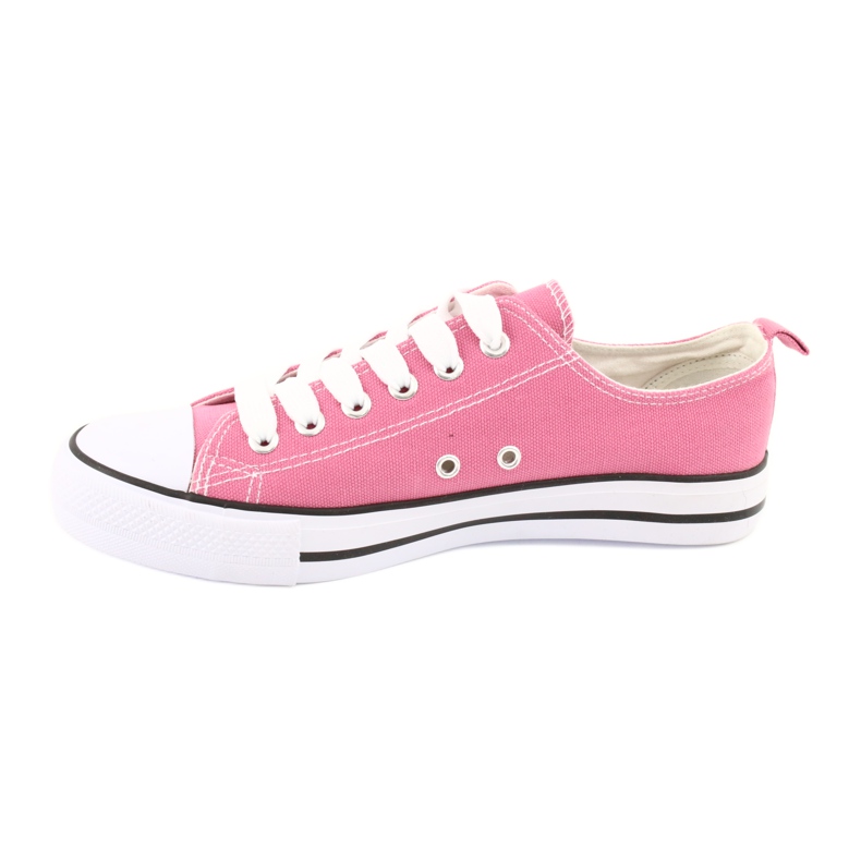 Baskets nouées chaussures femme American Club roses 1 Baskets nouées chaussures femme American Club roses 1