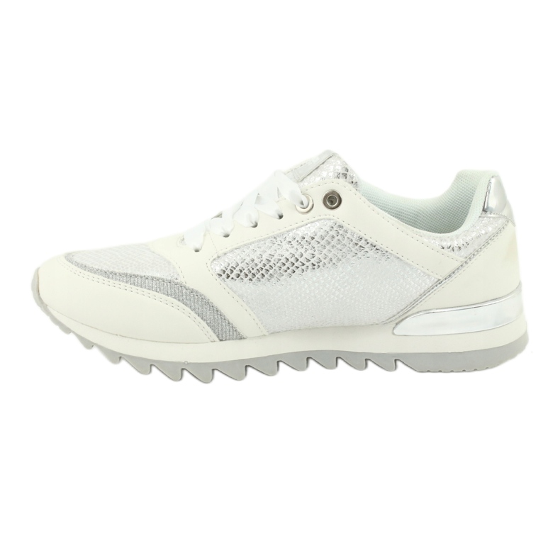 American Club Chaussures de sport pour femmes 16355 blanc / argent gris 1