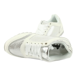 American Club Chaussures de sport pour femmes 16355 blanc / argent blanche gris 4 American Club Chaussures de sport pour femmes 16355 blanc / argent blanche gris 4