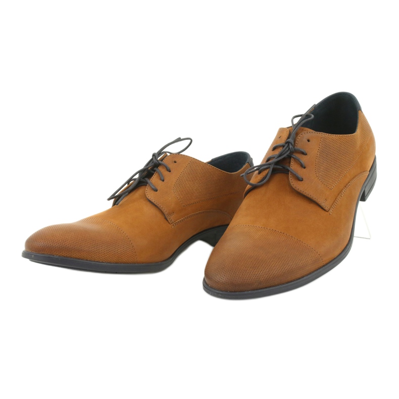 Pilpol Chaussures en cuir masculin 1730 marron brun 2