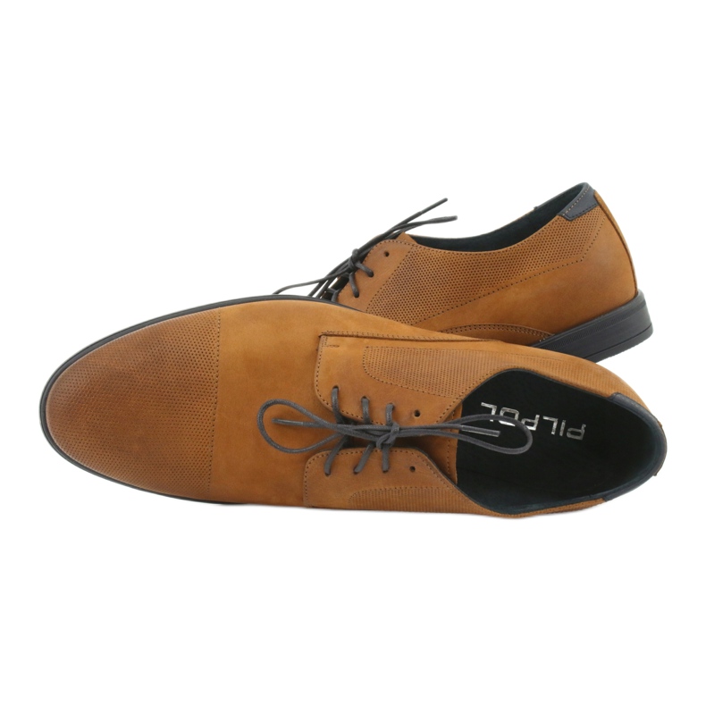 Pilpol Chaussures en cuir masculin 1730 marron brun 5