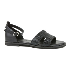 M.Daszyński Sandales noires à talon Daszyński MR1848-17 5