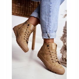 Baskets Femme Big Star High Warm Camel GG274072 brun 2