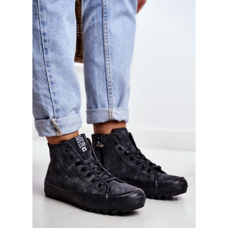 Baskets Femme Big Star High Warmed Noir GG274069 2