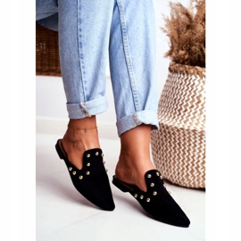 Sandales en daim noires Lu Boo pour femmes Seniorita le noir 1