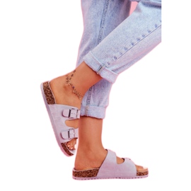 EVE Chaussons Femme En Liège Avec Boucles Gris Si Senor 3