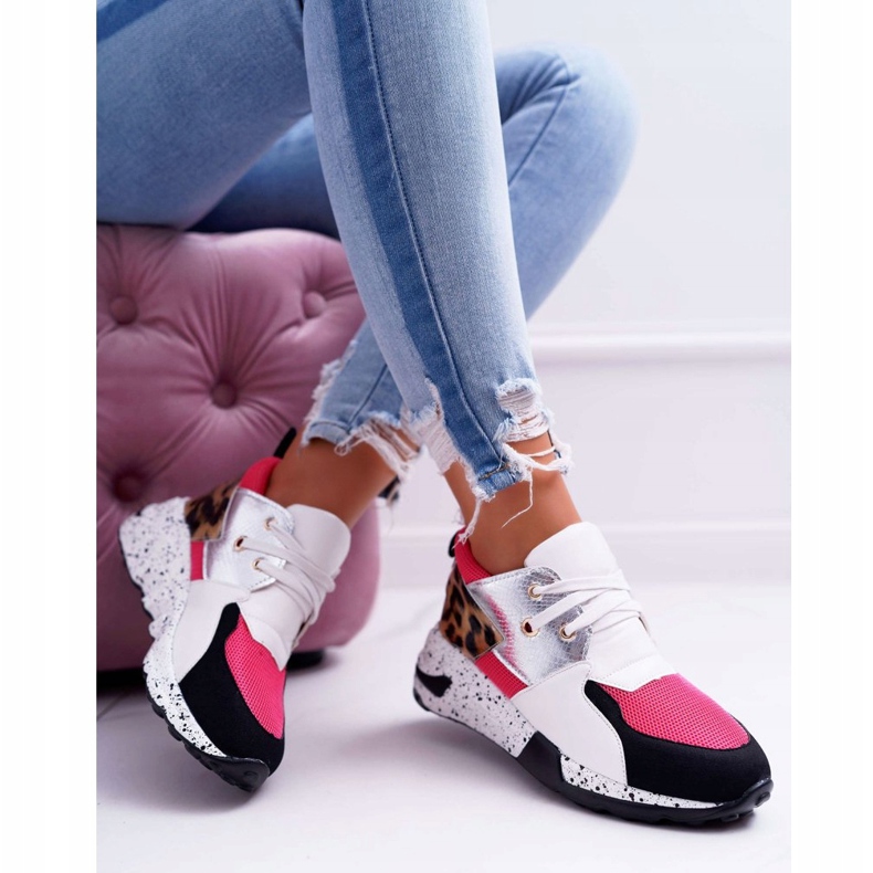 Chaussures De Sport Femme Lu Boo Avec Motif Léopard Blanc Malibu blanche le noir rose argent 2 Chaussures De Sport Femme Lu Boo Avec Motif Léopard Blanc Malibu blanche le noir rose argent 2
