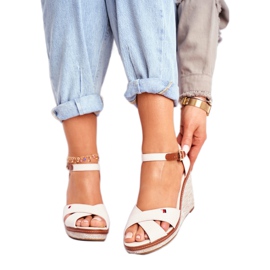 SEA Sandales Sur Compensées Pour Femmes Beige LaMane 2