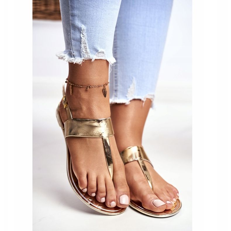 Lu Boo | Sandales dorées miroir Nora II-GAT 2
