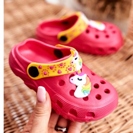 PB2 Chaussons Enfant Foam Crocs Licorne Rose Lily jaune 5
