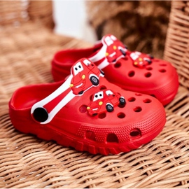 PB2 Chaussons Enfant Mousse Crocs Cars Rouges Bruno 1