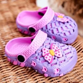 NEWS Chaussons Enfant Foam Crocs Violet Bow Susan 1 NEWS Chaussons Enfant Foam Crocs Violet Bow Susan 1