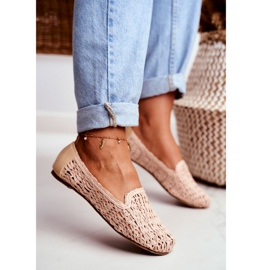 Ballerines Femme Lu Boo Tressé Beige 4Ever 2