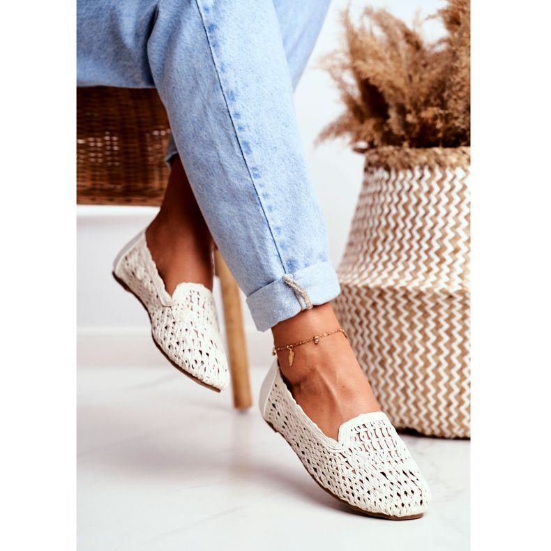 Ballerines Femme Lu Boo Tressé Blanc 4Ever 2