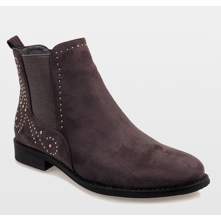 Bottes en daim isolées grises 6333-2 1