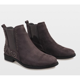 Bottes en daim isolées grises 6333-2 4