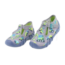 Chaussures pour enfants Befado 110P371 bleu gris vert jaune 2