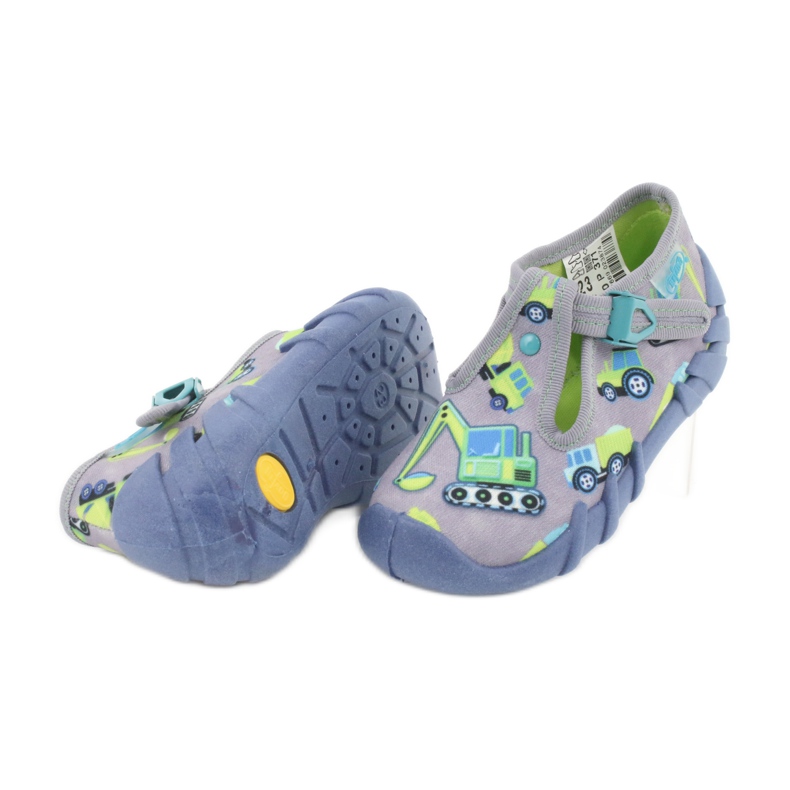 Chaussures pour enfants Befado 110P371 bleu gris vert jaune 3