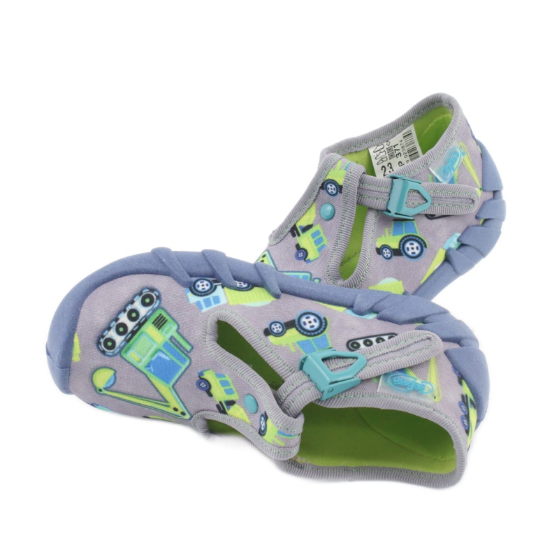 Chaussures pour enfants Befado 110P371 bleu gris vert jaune 4