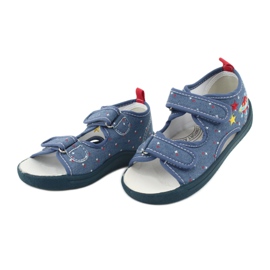 American Club Sandales américaines chaussures pour enfants semelle intérieure en cuir TEN28 rouge bleu jaune 2