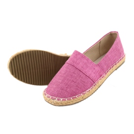 American Club ballerines fille espadrilles américaines rose 3