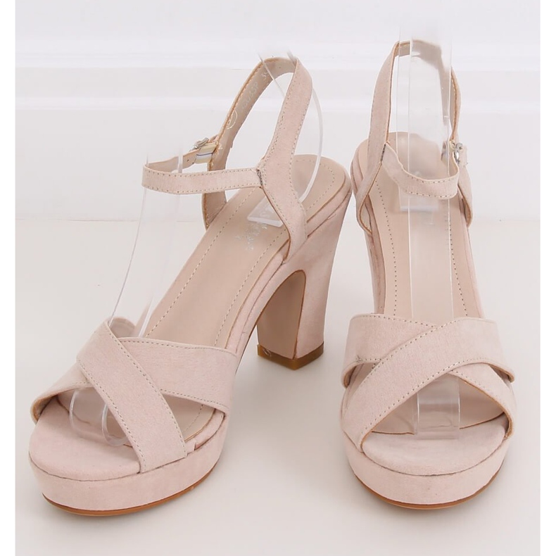 Sandales sur tige beige NS033P Beige 1