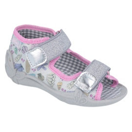Chaussons pour enfants Befado 242P097 multicolore rose gris 1 Chaussons pour enfants Befado 242P097 multicolore rose gris 1