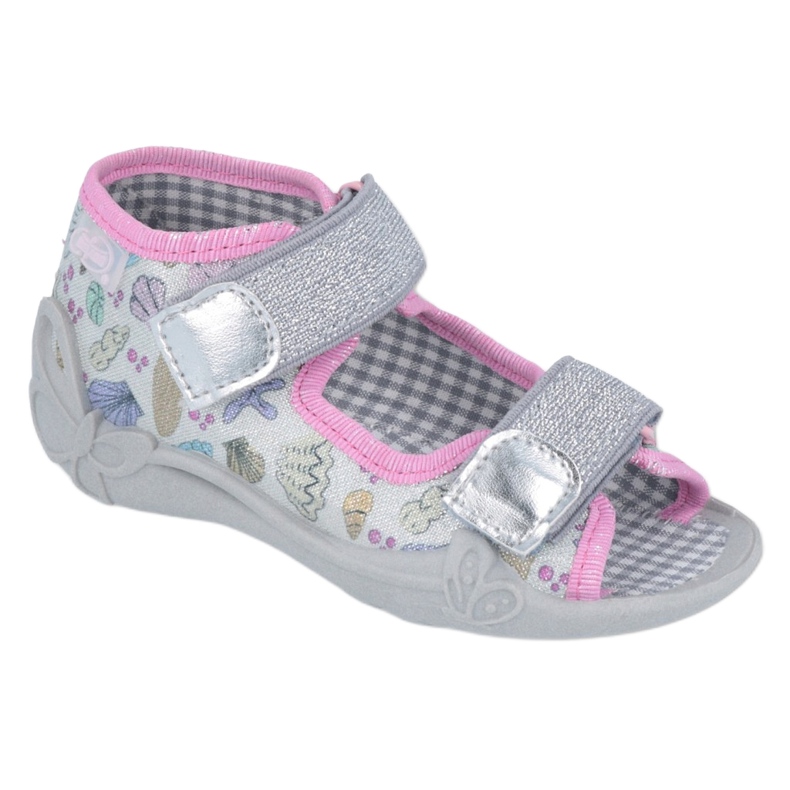 Chaussons pour enfants Befado 242P097 multicolore rose gris 1 Chaussons pour enfants Befado 242P097 multicolore rose gris 1