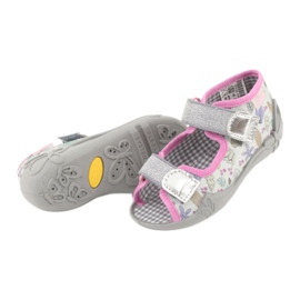 Chaussons pour enfants Befado 242P097 multicolore rose gris 3 Chaussons pour enfants Befado 242P097 multicolore rose gris 3