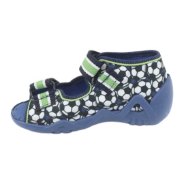 Chaussures enfant Befado vertes 250P078 blanc bleu marine 1